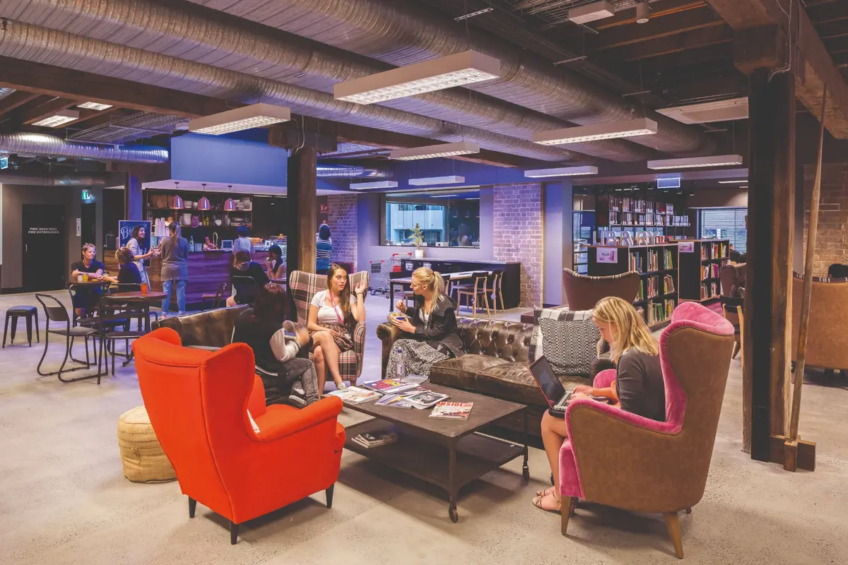 Torrens University Surry Hills campus interior with collaborative spaces